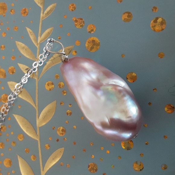 Top quality fireball Baroque pearl Statement necklace - Picture 11 of 11